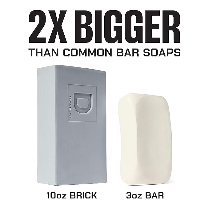 Duke Cannon Supply Co. Extra Large Bar Soap - Men's Natural Bar Soap with a Masculine Scent - Spent Shells + Field Grass - Body Soap for Men - All Skin Types - Big Brick of Soap - Gun Smoke (10 oz)