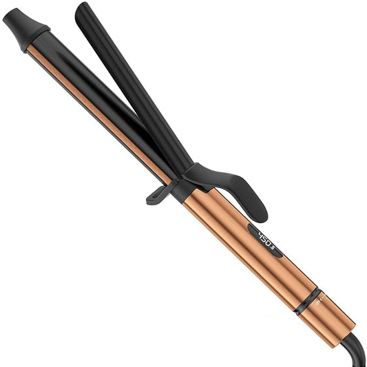 1.25 inch Long Barrel Curling Iron,Extra-Long Curling Wand with 8 Heat Settings,Mescomb Curling Iron for Smooth Lasting Styling,Suitable for All Hair Type,Dual Voltage Damage Christmas Gifts for Women