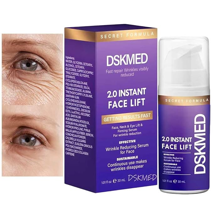 Under Eye Bags and Wrinkles 2.0 - Instant Face Lift Cream,Remove Dark Circles, Bags Under Eyes, Fine Lines, Wrinkles and Neck Lines,Firming Delicate Skin