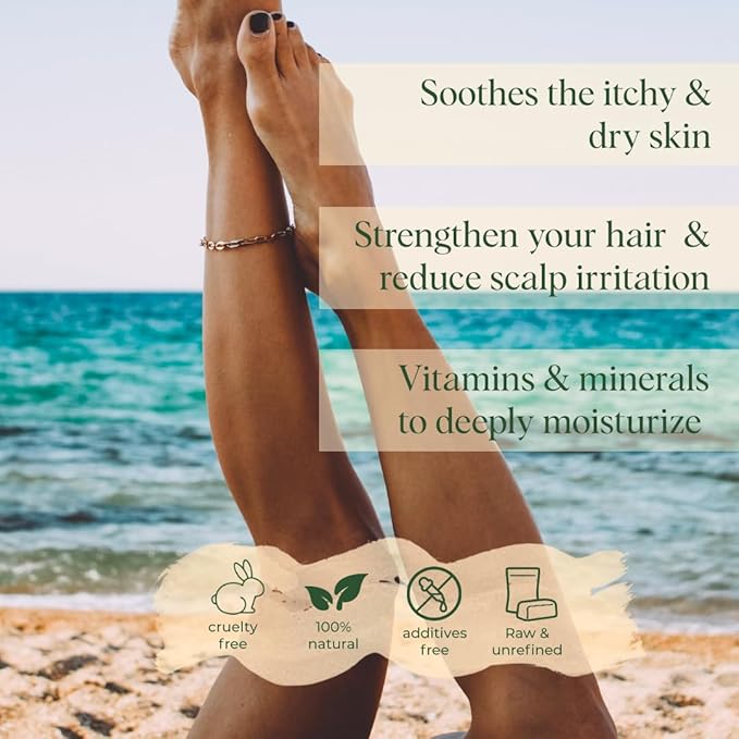 White Naturals Shea Butter 8 oz Pure, Raw, Unrefined, African, Grade A, Ivory, Perfect Skin Moisturizer, DIY Lip Balms, Stretch Marks, Recover Sun Damage, Whipped Body Butter