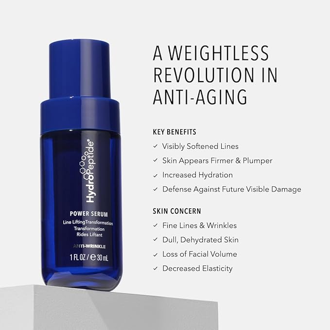 HydroPeptide Power Serum, Anti-Aging Lifting Wrinkle Treatment, Increases Skin Hydration, 1 Ounce