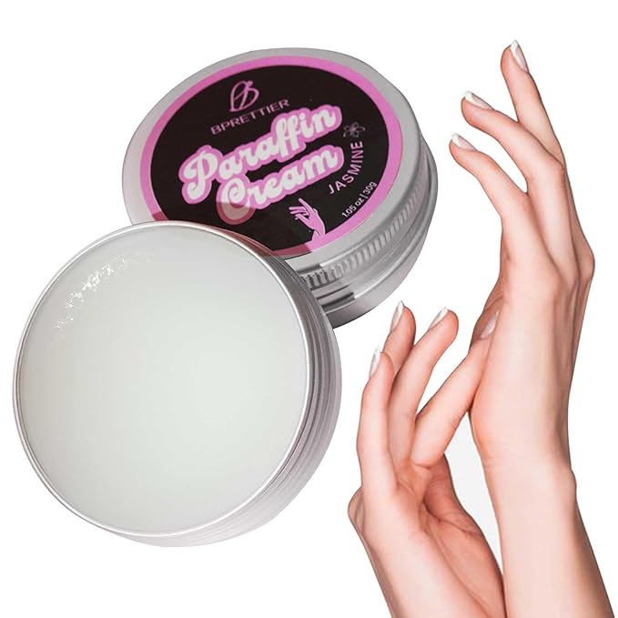 Cold Paraffin Wax Hand and Feet Nourishing Cream - No Heat Needed - Shea Butter Cuticle Care Balm - Jasmine Scent - at Home Spa Results Without Melting Kits