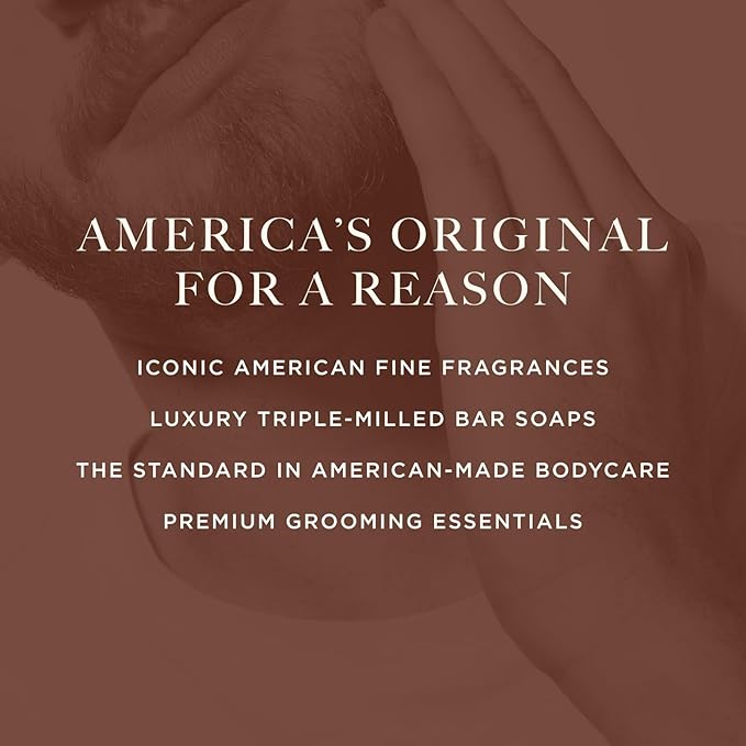 Caswell-Massey LX48 Natural Bar Soap for Men, Moisturizing Body Soap Bar for All Skin Types, Made with Essential Oils & Plant-Based Formula for Soft Skin, Made in USA, 5.8 oz