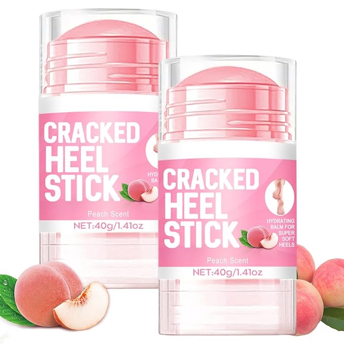 60% Urea Cream plus 2% Salicylic Acid - 1.41 * 2 oz Urea Foot Hand Cream Stick for Removing and Smoothing Cracked Hands Elbows Feet Knees, Moisturizes and Hydrates the Dry Skin, Peach Scent