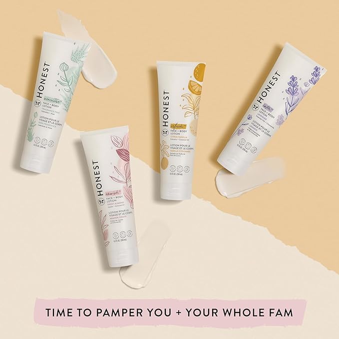 The Honest Company Hydrating Face and Body Lotion Fast Absorbing Naturally Derived Hypoallergenic Citrus Vanilla Refresh 8.5 fl oz