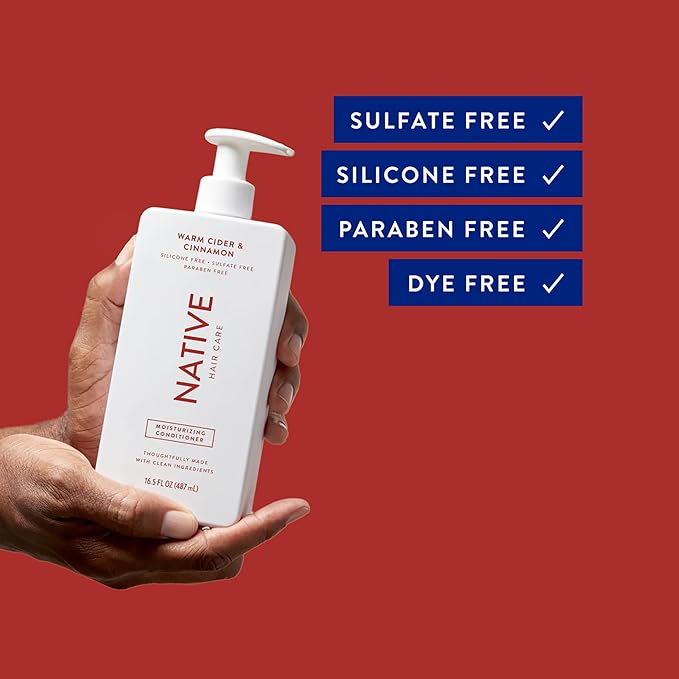 Native Warm Cider & Cinnamon Shampoo and Conditioner Contain Naturally Derived Ingredients | All Hair Types, Color & Treated, Fine to Dry Damaged, Sulfate & Dye Free - 2-Pack