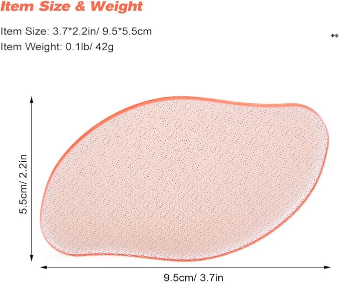 BEZOX Glass Foot File Callus Remover, Crystal Pedicure Foot Rasp for Callused, Coarse, Hard Skin Removal, Portable Hand Sized Foot Scraper for Cracked Heel - Orange