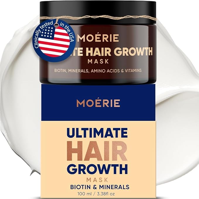 Moerie Hair Growth & Repair Mask - Restorative, Vegan-Friendly Treatment for Longer, Thicker, Fuller Hair - 100ml
