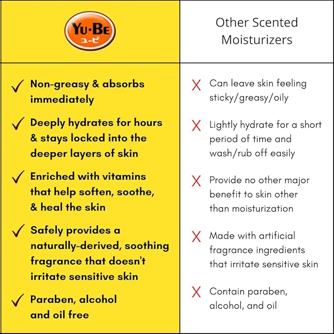 Yu-Be Yuzu Pure Hydration Cream (Duo): Body & Hand Cream - Vegan Skin Care Cream for Sensitive & Dry Skin - Soothing Yuzu Flower Extract - Day & Night Moisturizer- 1.35 Fl Oz