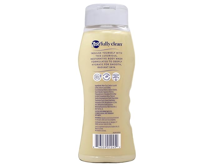 Zest Body Wash, Creamy Cocoa Butter & Shea, 18 Fl Oz