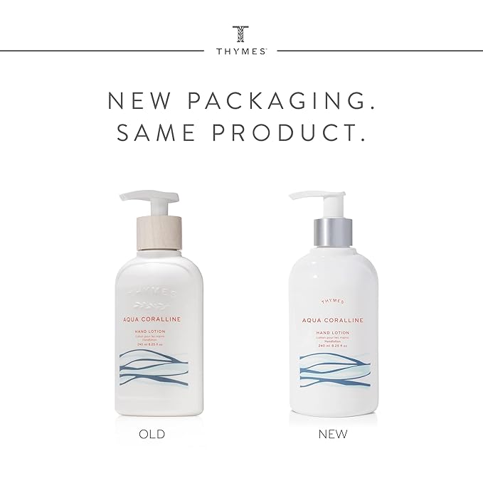 Thymes Hand Lotion Silver Pump - 8.25 Fl Oz - Aqua Coralline