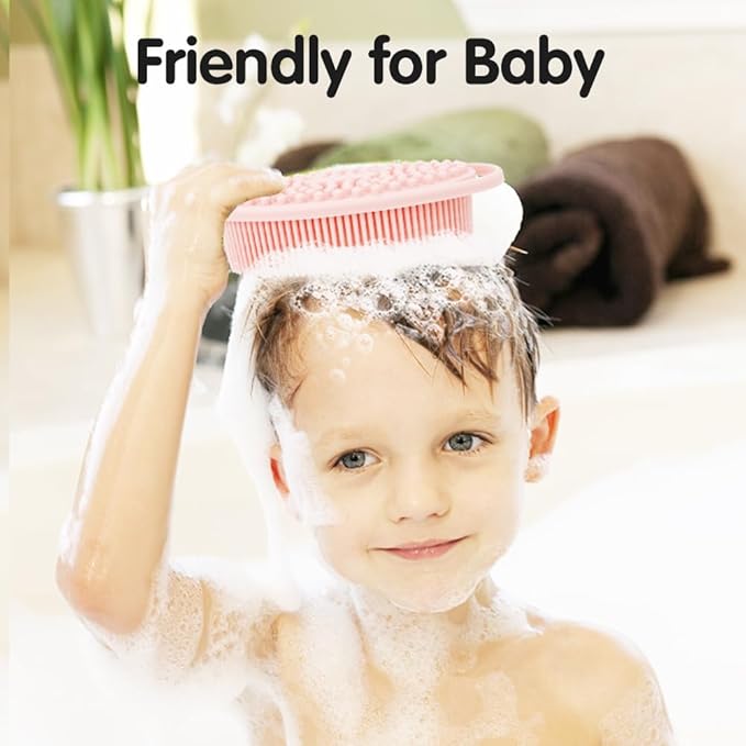 3 Pack Silicone Body Scrubber, Silicone Loofah Exfoliating Soft Body Scrubber, Silicones Body Brush Bath Shower Scrubber for Body, 2 in 1 Bath and Shampoo Wash Brush for Skin Exfoliation Men Women