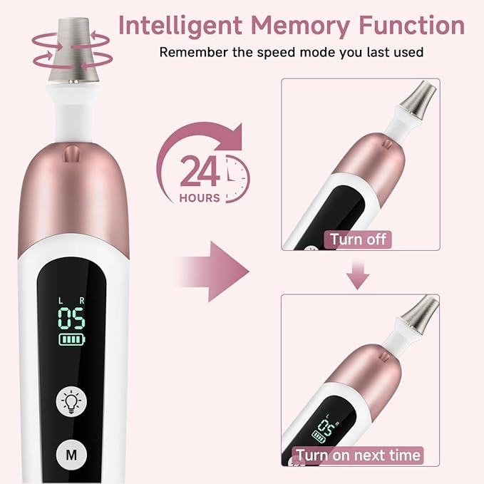 2 Pack 9-in-1 Digital Display Nail Grinder with 100 Sanding Bands - Adjustable Speed Electric Manicure Tool for Acrylic Nails, Callus Removal & Gel Polish - Professional Home Pedicure Kit