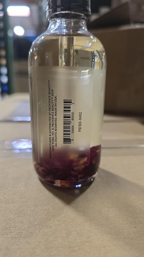 BEAUTE DE PROVENCE Multi-Use Oil for Face, Body and Hair - Organic Blend of Apricot, Vitamin E and Sweet Almond Oil Moisturizer for Dry Skin, Rose Petals, Bergamot Essential Oil - 4 Fl Oz