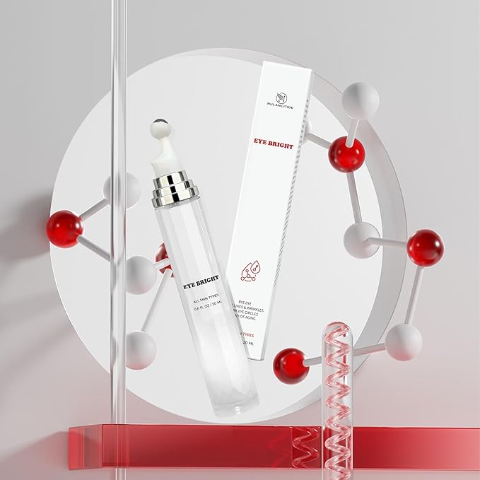 20ML/ 0.6FL OZ Eye Serum, Eye Cream for Dark Circles, 360° Massage Roller-Ball Under Eyes Treatment Eyes Serum for Wrinkles Fine Lines, Under Bags Anti Aging For Women & Men