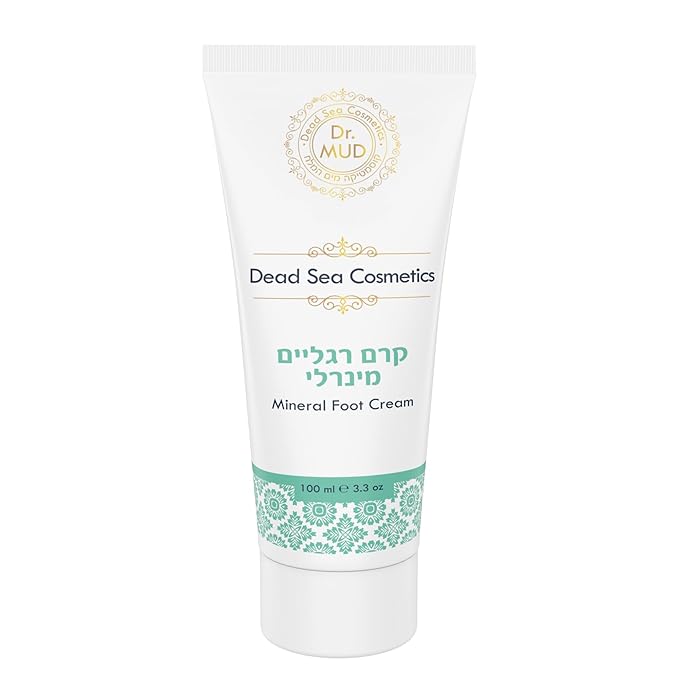 Dr. Mud Dead Sea Mineral Foot Cream For Dry Cracked Feet with Avocado and Olive Fruit Extract, Jojoba Seed Oil and Dead Sea Salt & Minerals