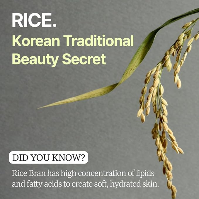 Rice Bran Powder Wash | Gentle Exfoliating Face Wash for Sensitive Skin | Vegan Enzyme Face Scrubber & Exfoliator for Sebum Control – Product of Korea | 60 g (2.1 oz)