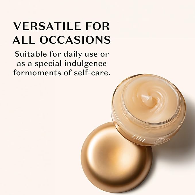 Lily Satin Velvet Body Cream, Luxurious Moisturizing Cream with Adored Lily Fragrance, 8.8 Ounce (250g)