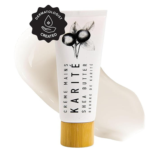 Karité Crème Mains Nourishing Hand Cream for Dry Hands | Shea Butter, Organic Jojoba & Rosehip Oil Blend | Dermatologist-Formulated and Approved | Cruelty-Free, Hypoallergenic Vegan Hand Cream