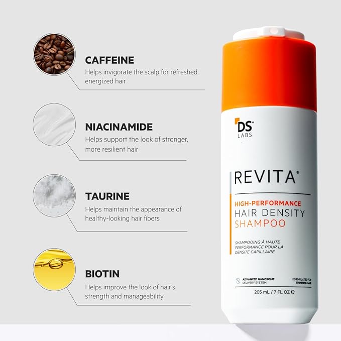 DS Labs Revita Shampoo, 500 mL – Scalp Refreshing Cleanse for Fuller Looking, Volumizing, Lightweight Hydration, Sulfate & Silicone Free, Color Safe, For Men & Women