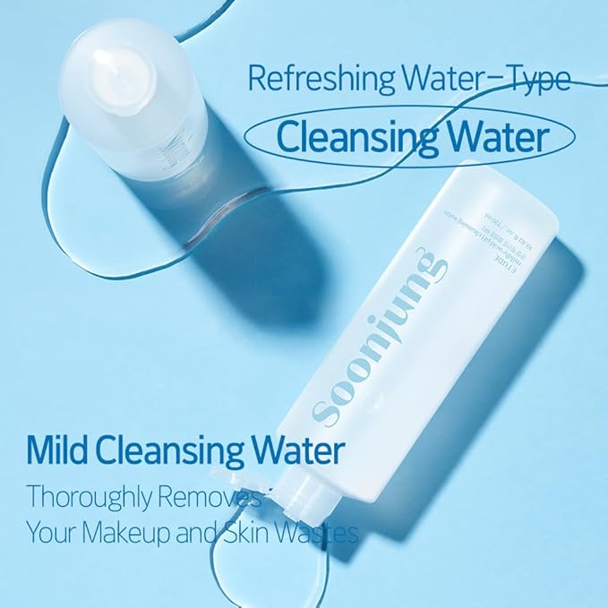 ETUDE SoonJung 5.5 Cleansing Water 320ml (23AD)| Low pH Face Cleanser | Korean Hypoallergenic Skin Care | Removes Makeup and Impurities on the Skin