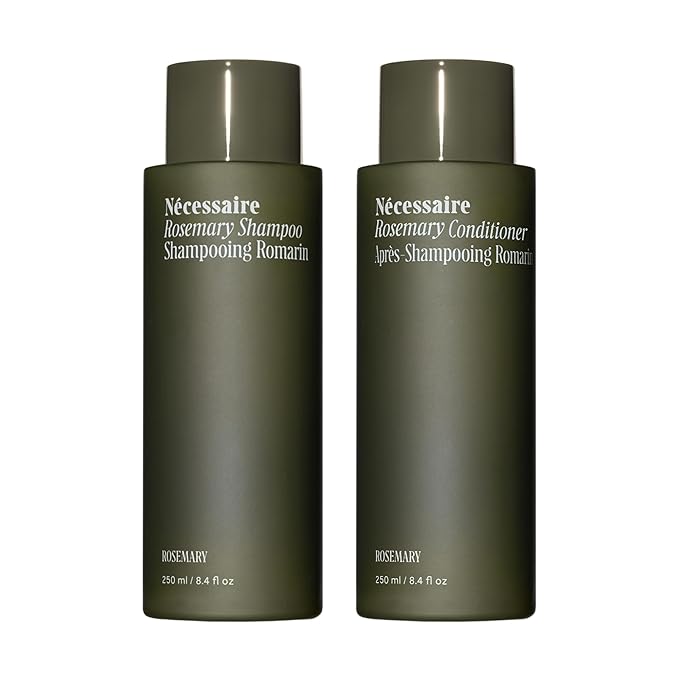 Nécessaire Rosemary Hair Duo | Multi-Protein Strengthening Shampoo + Conditioner Set For Thinning Hair. For Women + Men. Good For All Hair Types/Textures. Free Of Sulfates. Color-Safe. 250 ml / 8.4 oz