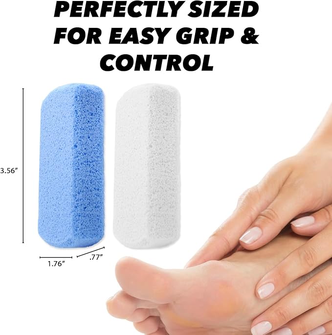 Earth & I Foot Stone Pumice 2 Grits (6 pcs) Heel Exfoliator for Feet, Pumice Stone Feet, Heel Scrubber, Pedicure Callus Remover, Pumice Sponge for feet, feet Scrubber, feet Dead Skin Remover