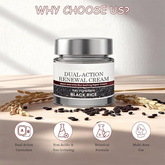 2-Pack Hydrating Dual-Action Renewal Cream – Deep Moisturizing & Nourishing Natural Extract Formula, Skin Soothing & Daily Repair Body Cream for All Skin Types