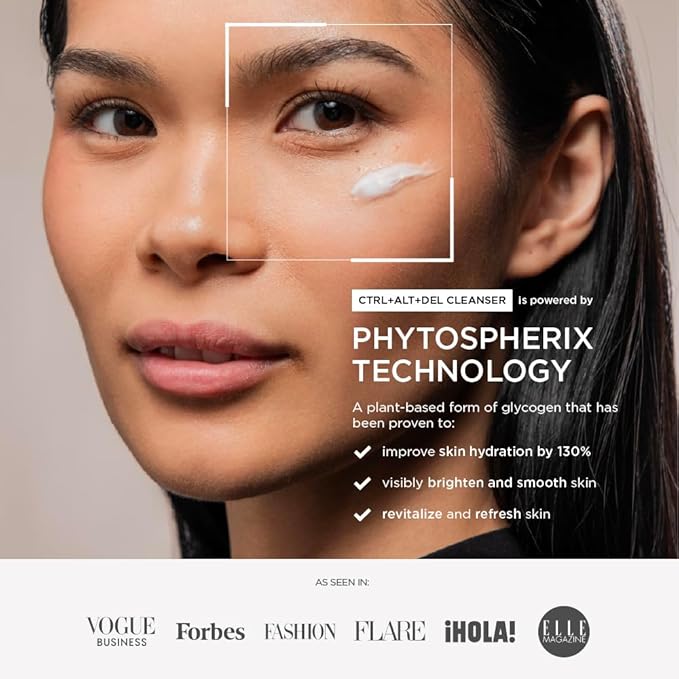 Veriphy CTRL+ALT+DEL Facial Cleanser – Hydrating Cream Cleanser with Hemp Seed Oil, Cucumber & Jojoba – Removes Makeup & Impurities – 150mL / 5 fl. oz.