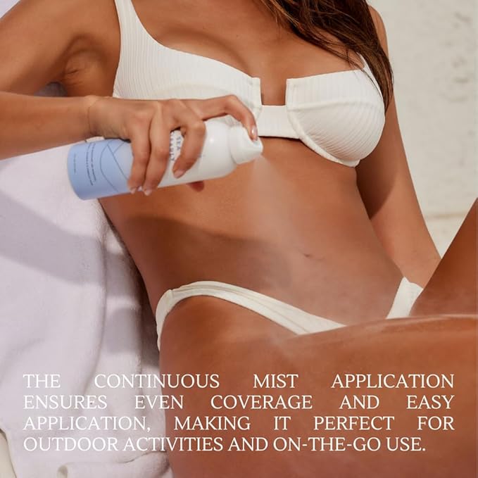 Sonrei Sea Clearly® Organic Mist Sunscreen | SPF 50, Broad Spectrum, Water-Resistant | Vegan, Non-Greasy | Ideal for Face & Body | 6 Fl Oz (Pack of 3)