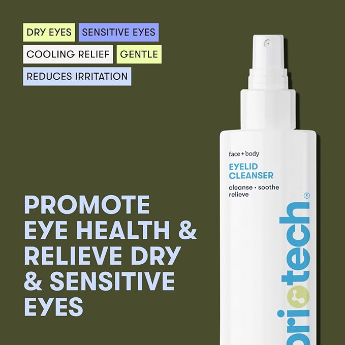 BRIOTECH Eyelid Cleanser, Hypochlorous Acid Spray, Lid & Eyelash Cleanser, Soothe Sensitivities, Calm Redness & Bumps, Support Against Irritation, Vegan, Travel Size 2 Fl oz (2 Pack)