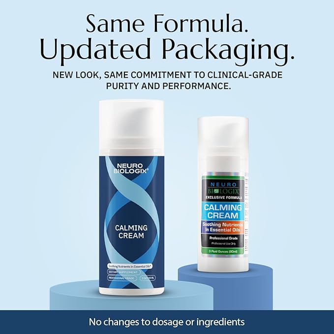 Neurobiologix Lavender Magnesium Cream with GABA & L Theanine, Hydrating Topical Moisturizer For Men and Women with Squalane, Glycerin & Vitamin E, Smooth, Lightweight Body Cream, 3.2 Oz Bottle