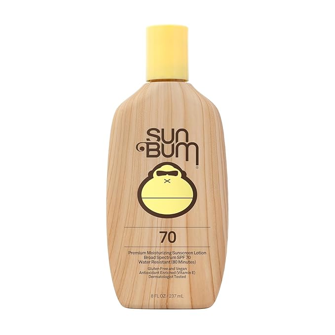 Sun Bum Original SPF 70 Sunscreen Lotion | Vegan and Hawaii 104 Act Compliant (Octinoxate & Oxybenzone Free) Broad Spectrum Moisturizing UVA/UVB Sunscreen with Vitamin E | 8 oz (Pack of 2)