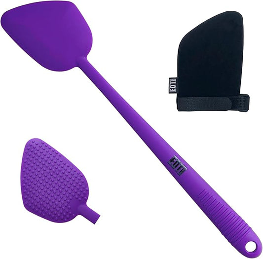 Bendable Lotion Applicator for Back & Body (Microfiber Mitt Included) - Sunscreen, Self Tanner, Medication, Body Lotion Applicator for Back