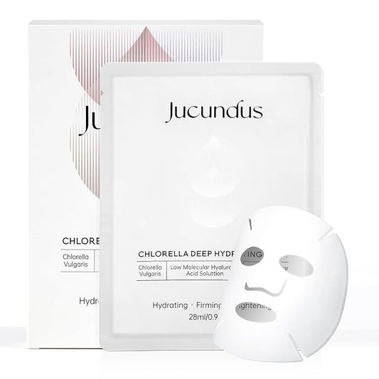 Chlorella Deep Hydrating Mask,with Bio-Collagen,Hyaluronic Acid and Chlorella | Sheet Facial Mask Skincare | Improves Hydrating,Firming,Glowing | Skin moisturizer masks,1count