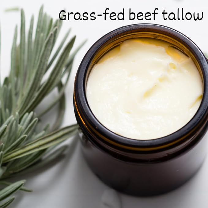Tallow Face Moisturizer - Grass Fed Tallow for Skin Care- unscented Handmade Tallow face Cream- tallow balm Sensitive & Dry Skin (FRANKINCENSE)