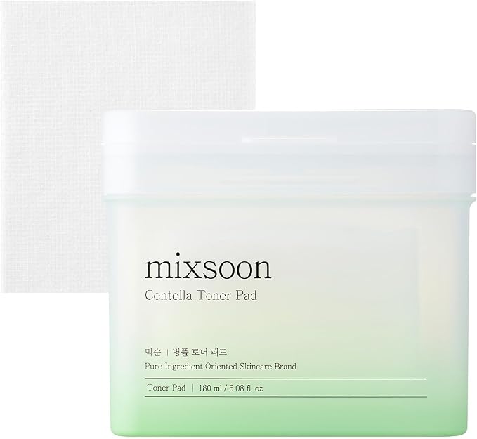 mixsoon Centella Asiatica Toner Pad,Soothing, Hydration, Centella Extract, Gauze Pad, (180ml/ 6.08fl.oz/ 120 Sheets)