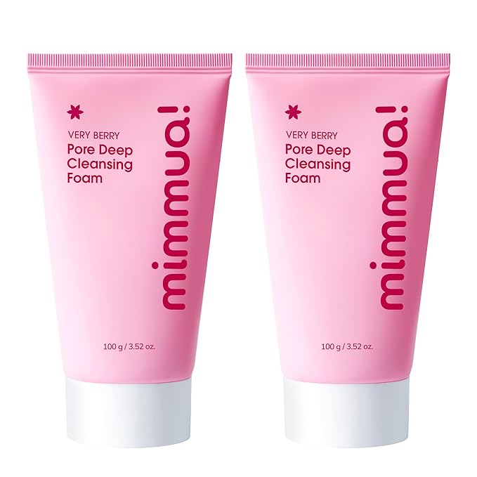 VERY BERRY Pore Deep Cleansing Foam | Berry Complex+Micro Biome for Moisture & Healthy Glow | Gentle Exfoliating Face Scrub for Bumpy Skin | Pore Cleanser | 100g/ 3.52 FL OZ