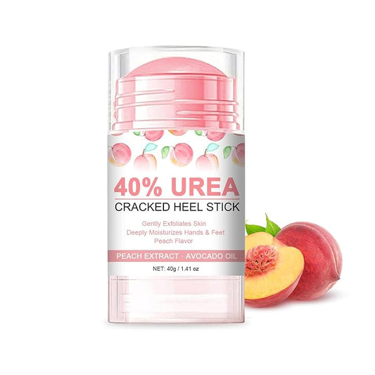 Urea Stick 40 Percent for Feet – Maximum Strength Heel Balm with 2% Salicylic Acid, Cracked Heel Treatment & Callus Remover, Hand & Foot Cream Enriched with Peach Extract & Avocado Oil – 1.41 oz