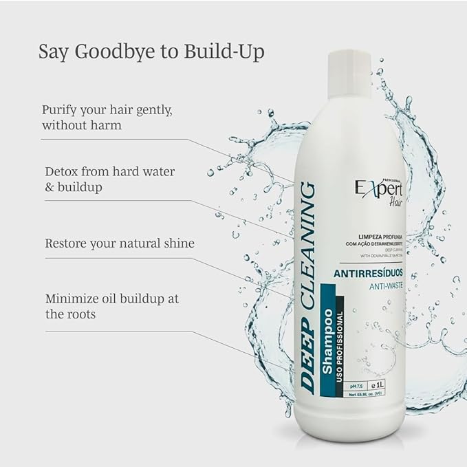 Expert Anti-Residue Shampoo | Color & Softness Maintenance | Hair Detox for All Types | Sulfate-Free Formula | 1L/33.8 Fl oz