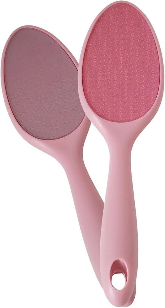 1PC Hard Skin Remover, 2-Sided Nano Glass Foot File Callus Remover with Non-Slip Handle Comfortable Foot Grinding Scraper (Pink)