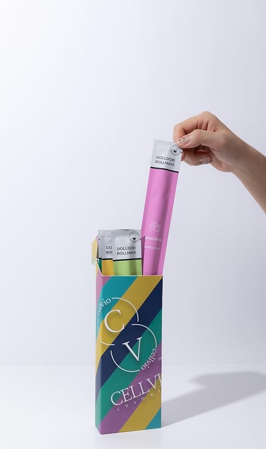 Roll Face Mask Sheet Weekly (7pcs) - Korean Deep Hydrating Collagen Hydrogel Mask for Women - Moisturizing Overnight Skincare