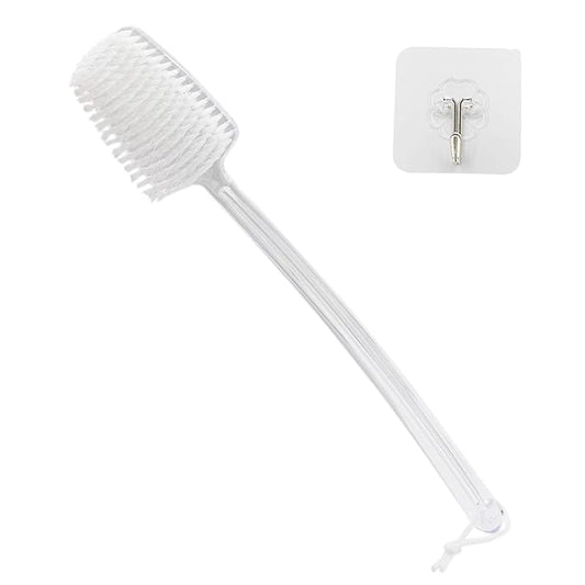 Bath Body Back Shower Brush with Curved Long Handle for Exfoliating Skin Improve Blood Circulation, Clear Back Scrubber Bath Wet or Dry Brushing Body Brush for Shower Women Men