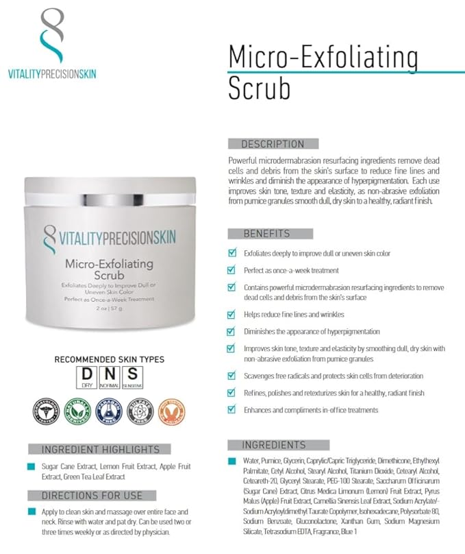 Vitality Precision Skin Micro-Exfoliating Scrub