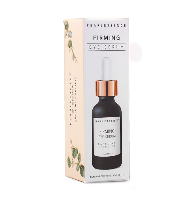 Pearlessence Firming Eye Serum with Caffeine + Peptide – Rejuvenates Puffy Eyes & Reduces Under Eye Bags | Made in USA & Cruelty Free (1oz)