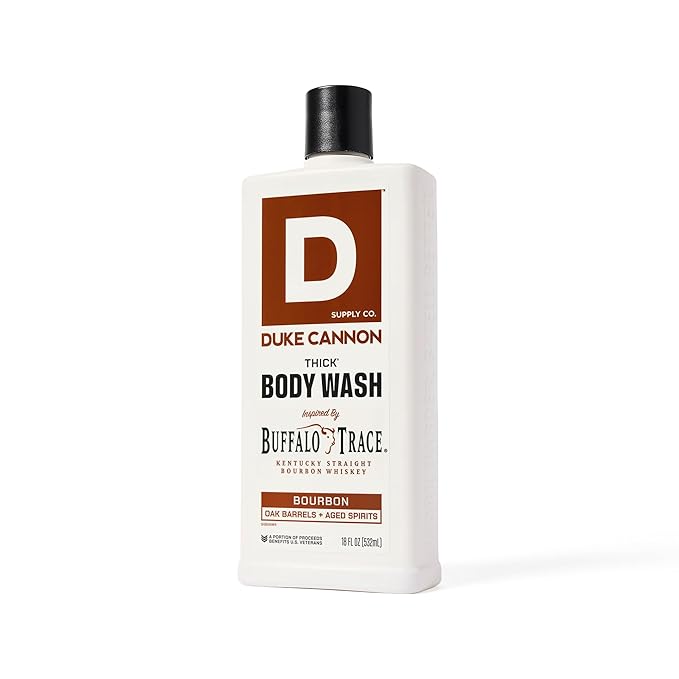 Duke Cannon Bourbon THICK Body Wash – Oak Barrel & Aged Spirits Scent, Mineral-Enriched, Sulfate-Free, 18oz – 3X Thicker for a Powerful Clean (3 Pack)