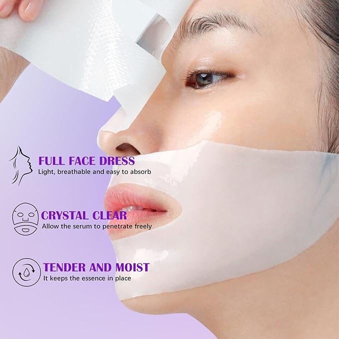 Bio-Collagen Overnight Face Mask,Glass Glow Hydrogel Face Masks, Collagen Face Mask, Korean Glass Skin Facial Sheet Masks, Wake up Glass-Like Skin