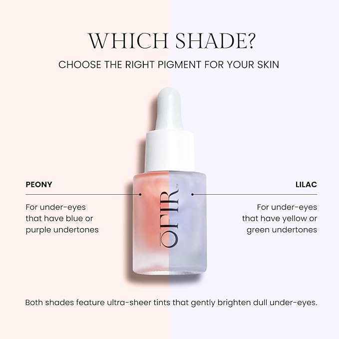 OFIR Bloom Serum Illuminating Gel | Under Eye Brightener Dark Circles Treatment | Lifting Formula With Hyaluronic Acid | Vegan Cruelty Paraben Free Skincare | Hydrating Moisturizer | Lilac 1 Fl Oz