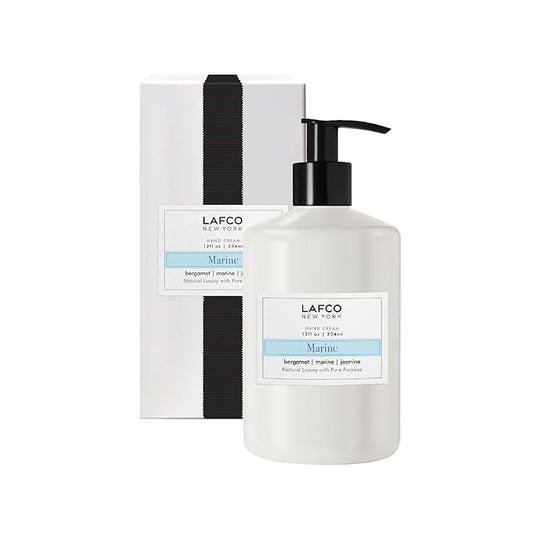 LAFCO New York Hand Cream, Marine - 12 oz - Restores & Repairs Skin - All Skin Types - Hypoallergenic, Synthetic Free & Cruelty Free - Made in Italy