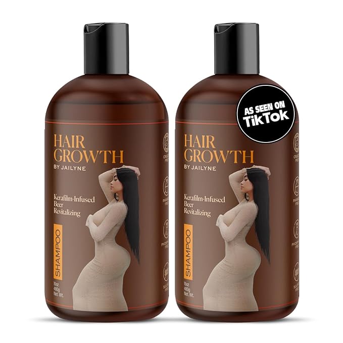 Hair Growth Shampoo by Jailyne Ojeda – Biotin & Keratin-Infused Formula for Thicker, Fuller Hair – Nourishing Solution for Hair Growth & Scalp Health – Made in USA
